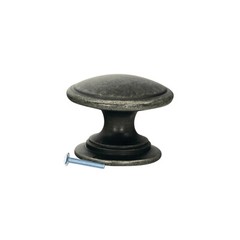 Classic Mushroom Top Style Pewter Cabinet Kitchen Knob 1-1/4″ K890832P