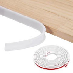 19.7ft U-Shape Edge Banding, 0.47in TPE Self Adhesive Edge Trim, White