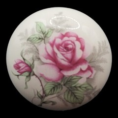 Pink Roses Knob Handle Ceramic Home Deco For Door Drawers Elegant Makeover