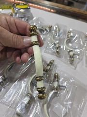 12pc Lot New, Old Stock Amerock 745-1 Cabinet Pulls Enamel And Brass