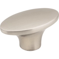 Jeffrey Alexander 650-SN Hudson 1-7/8″ Length Oval Cabinet Knob, Satin Nickel