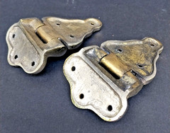 Chrome Plated Offset Decorative Hinges, 3⅝” L X 2⅛” w Solid Brass, PAIR (2ea)