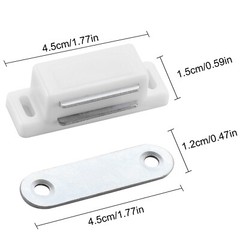 20x Magnetic Cabinet & Door Latch/Catch Closures Kitchen Cabinet Cupboard White