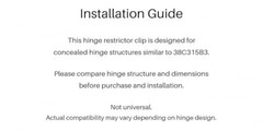 55pcs Cabinet Hinge Restrictor Clips, 86 Degree Door Angle Limiter 55 Grey