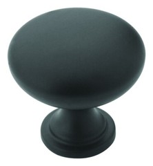 CASE OF (25) Amerock Bp53005Fb 1-3/16″ Flat Black Kitchen Cabinet Door Knobs