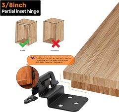 10-200PCS 3/8″ Kitchen Door Cabinet Hinges Self Closing Offset Inset Face Mount