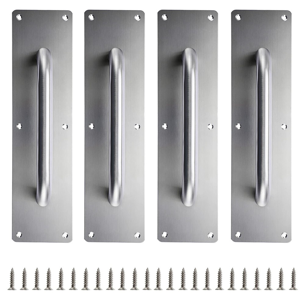4PCS Stainess Steel Door Push Plates,Sturdy Door Handle Plates with Screws, S…