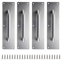 4PCS Stainess Steel Door Push Plates,Sturdy Door Handle Plates with Screws, S…
