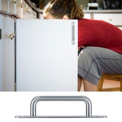 2 PCS Barn Door Handles Sliding Cabinet Drawer Pulls Silver 192mm/7.56 Inch