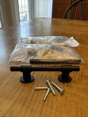3 Franklin Brass Bar Adjusta-Pull 1-3/8-in To 4-in Center to Center Matte Black