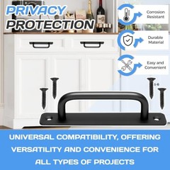 2 Pack Aluminum Alloy Sliding Barn Door Handle, 5 Inch Hole Center Gate Silver