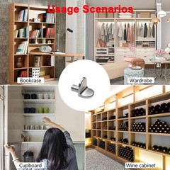 50PCS Shelf Support Pegs, 5mm L Shaped Metal Bracket Pegs Wardrobes Cabinets
