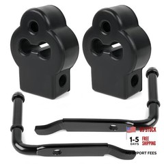 4PCS Exhaust Muffler Rubber Isolator Hanger with Support Bracket – Compatible