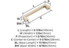 Amerock Blackrock Collection 5 1/16 128mm Bar Pull Oil-Rubbed Bronze