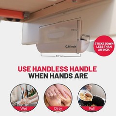 The Handless Handle – Hands-Free Garbage Drawer Foot Pull Handle, Touchless O…
