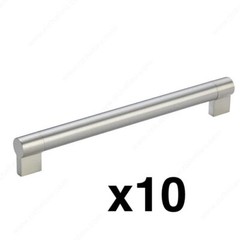 Lot 10 X Richelieu Stainless Cabinet Handle Pull Brush Nickel 185mm 7.5″