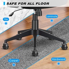 Bell Glides Replacement Office Chair or Stool Swivel Caster Wheels to BLACK