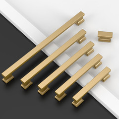 Amerdeco 10 Pack Champagne Bronze Cabinet Knobs 1.46 Inch(37mm) Solid Gold Kitch