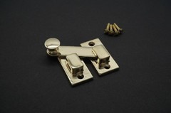 Latch SHUTTER LATCH Antique Style Cabinet Latch Door Latch SOLID BRASS LACQUERED