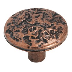 6-pack lot Amerock Cabinet Knob Antique Copper PB3403-AC Allison 1-1/4″ Textured
