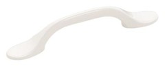 Curved Kitchen Cabinet Drawer Pull 3″ Center To Center White – pack of 20