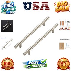 Brushed Nickel Cabinet Handles 8-13/16″Length,6-1/4″ Hole,10 Pack | Stainless…