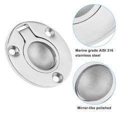 Boat Ring Hatch, 50mm/1.97″ Round Steel Flush Pull Latch, Deck Recessed Pull …