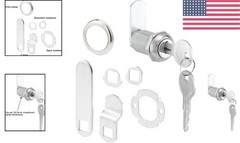 Stainless Steel Drawer and Cabinet Lock – 1-1/8 In. Length, 2 Keys Included