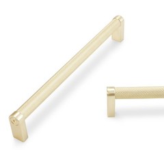10 PCS 7.5 Inch Kitchen Cabinet Handles Brushed Gold Knurled Drawer Pulls