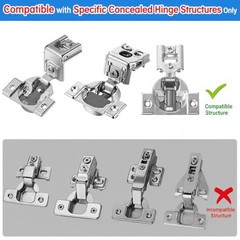 55pcs Cabinet Hinge Restrictor Clips, 86 Degree Door Angle Limiter 55 Grey