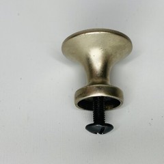 Brushed Nickel Round Mushroom Drawer Cabinet Knobs Pull with Screw Lot of 50 NEW