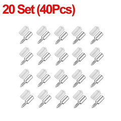 20 set (40pcs) Shelf Support Pegs Self Tapping Brackets Non Slip Set