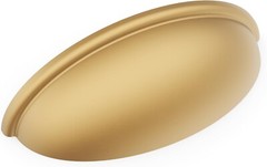 HICKORY Heritage Designs 3″ Brushed Brass Cup Bin Drawer Pull R077748BBX