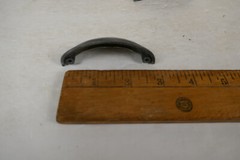 Lot of 6 Preowned Black Cup Cabinet Pull 3-in Worn Black Finish