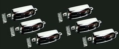 (6 pcs.) 3-5/8″ CHROME Cabinet or Drawer PULL HANDLE (Polished Chrome)