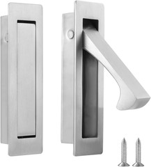 Malimali Pocket Door Pull Handle, Door Edge Pull, Brushed Steel, 1 Pack | Stainl