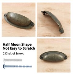 Auvotuis 10Pcs 3.5Inch Hole Spacing Cup Pull Handles Vintage Farmhouse Style …