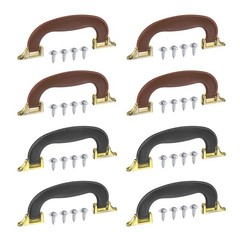 8 Pcs 6.1″ (156mm) Luggage Handle, Dark Brown Gold Base/Black Gold Base