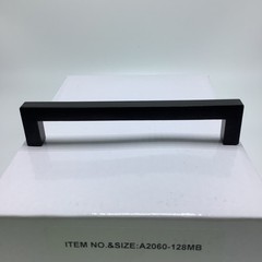 25 Pack Silverline Solid Square Cabinet Handles Matte Black Pulls Packaged