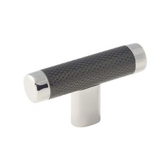 Amerock BP36556PNGM Bronx 5/8 Inch Bar Cabinet Knob – Polished Nickel / Gunmetal