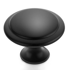 40 Pack Matte Black Kitchen Cabinet Knobs 1-1/4 Inch Round Drawer Pulls Flat …