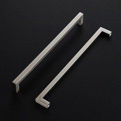 3 PCS 115/16 Inch Square Cabinet Handles Satin Nickel Brushed Drawer Pull