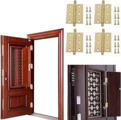 4pk 2.5″ Polished Brass Mini Cabinet Butt Hinges with Screws