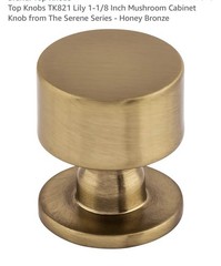 Top Knobs TK821PN Lily Knob 1 1/8 Inch – Honey Bronze Lot Of 3