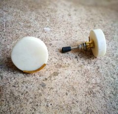 Solid Stone Cupboard Door Knob | Marble & Brass Cabinet Handle Pull