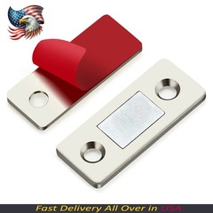 12Pack Ultra Thin Cabinet Door Catch Stainless Steel Cabinet Magnetic Door Catch