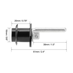 2PCS 16mm Cylinder Diameter Drawer Lock Black