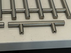 23 Heavy Stainless Steel Cabinet Drawer Pull Handles 5-1/4” Long 3” Centers