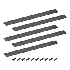 Cabinet Edge Finger Pull 5Pcs, 600mm / 23.62″ Hidden Drawer Edge Handles Black