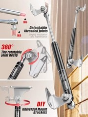 15 Inch Heavy Duty Soft Close Gas Struts 2 Pack, 15 inch 22.5lb Carbon Steel